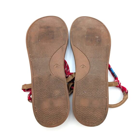Sperry Isla T-Bar Slingback Sandal Open Round Toe Women's Red Size US11 EU42.5 - Picture 8 of 12